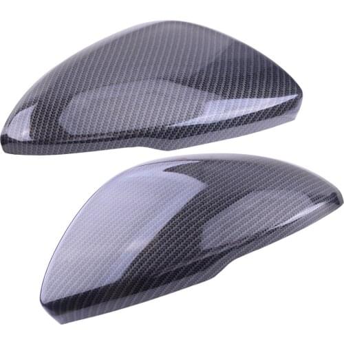 1 Pair Car Left & Right Side Door Wing Rear View Mirror Cover Trim Cap Carbon Fiber Style ABS Fit for Chevrolet Cruze 2017 2018