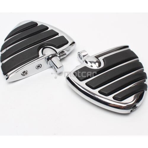 1pair Motorcycle Mount Front&Rear Motorcycle Wing Metal Passenger Pedal Footrest Footpeg For Harley Models V-Rod Chrome