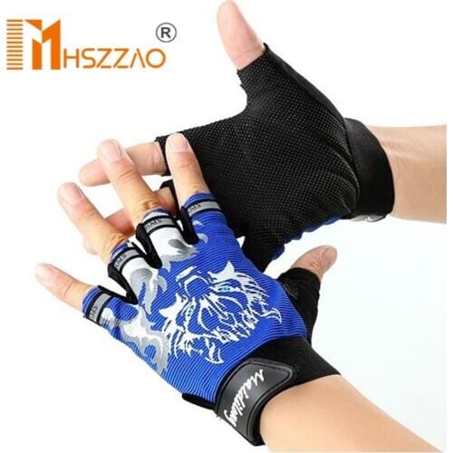 1 Pair Riding Motorcycles Cycling Gloves Half Finger Skate Riding Mountain Bike Outdoor Sports Gloves for Boys and Girls Childre