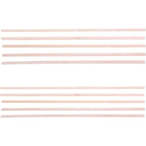 10pcs 250mm Craft Sticks Round Rod Balsa Wood Bar Hobby Model DIY Accessory