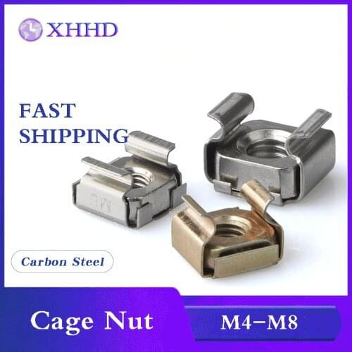 10pcs M4 M5 M6 M8 304 Stainless Steel Color Zinc Plating Nickel Quartet Floating Nut Cassette Elastic Enclosure Card Cage Nuts