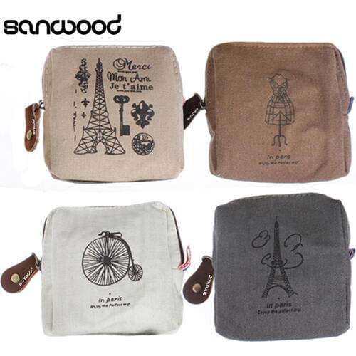 2016 Retro Classic Slim Canvas Tower Wallet Card Key Coin Purse Bag Pouch Case for Women Girl Carteira 9IIU