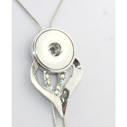 2016 Newest Snap button jewelry zipper pulls necklace (fit 18mm 20mm snaps) 030708