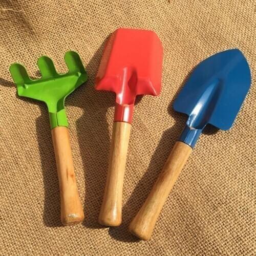 3Pcs/Set Mini Shovel Rake Digging Planting Flower Gardening Tools Home Beach Supplies