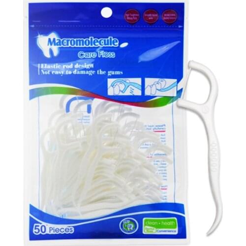 30/50PCS Dental Floss Picks Interdental Brushes Dental Teeth Sticks Tooth Cleaning Dental Flosser Toothpicks Oral Hygiene Care