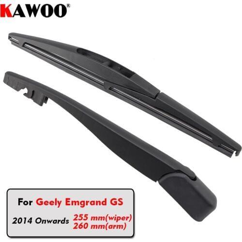 KAWOO Car Rear Wiper Blades Back Window Wipers Arm For Geely Emgrand GS Hatchback (2014 Onwards) 255mm Auto Windscreen Blade