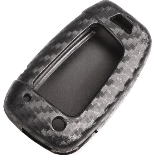 Bilchave 10pcs Carbon Silicone Car Key Case Cover For Hyundai i30 i35 i40 Kona Azera Elantra Solaris Grandeur Ig Accent Santa