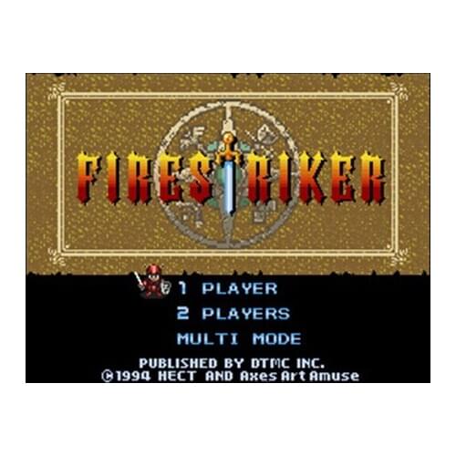 Fire Striker 16 bit Big Gray Game Card For NTSC Game Player Drop Shipping