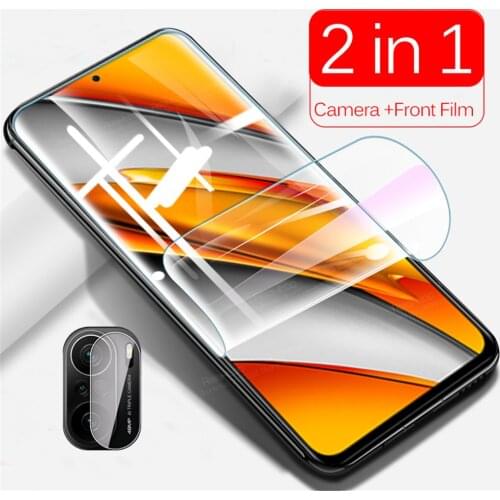 999D Curved Hydrogel Soft Film For Xiaomi Poco F3 PocoF3 Pocophone F 3 3F Camera Protective Screen Protector Not Tempered Glass