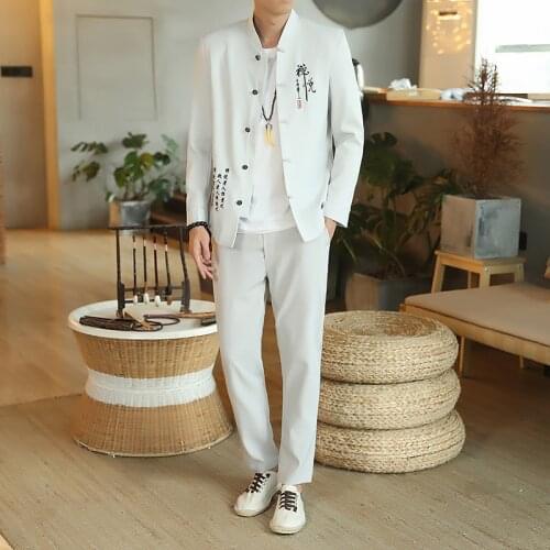 Spring and summer new Black Men Suit 2 Piece Set Size 4XL Fashion Wedding Banquet Party male Leisure Suits Jacket and Pants