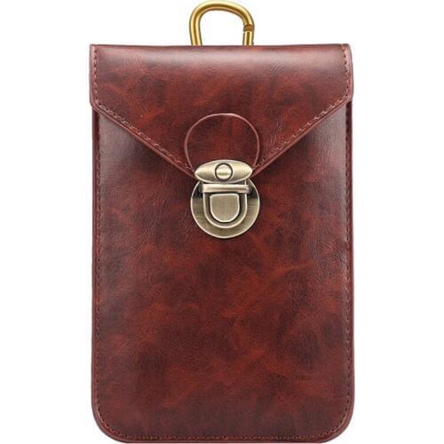 Dual Pouch Hook Loop Waist Belt Leather Phone Case For LG V40 V30S V35 ThinQ Q9 Q8 Q7 G7 One Fit K10 K8(2018) Zone 4 Q6 V30 V20