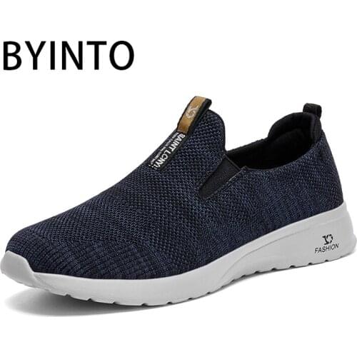 Fashion Men Tennis Sport Shoes Super Light Breathable Fly Weaving Sneakers Slip-on Male Trainers Tenis Masculino Chaussure Homme