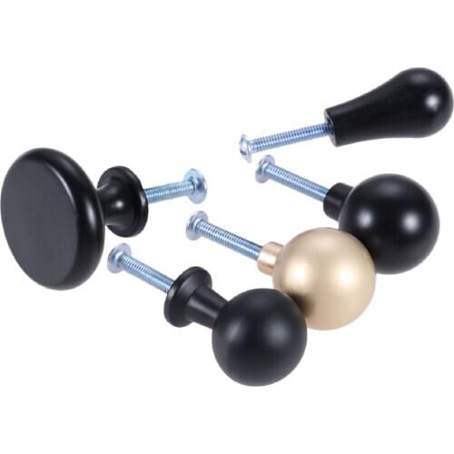 Round Single Hole Door Knobs Cabinet Drawer Dresser Cupboard Kitchen Furniture Decoration Pulls Handle 32*26 32*17 24*29 22*33mm