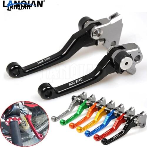 CNC Laser Printing Motorcycle Dirt bike Pivot Brake Clutch Levers For 300 EXC 2014-2018 Motocross Accessories 300EXC EXC 300