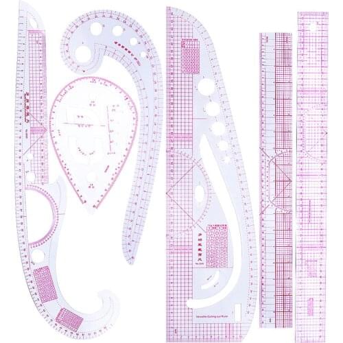 6PCS French Metric Ruler Clothing Fashion Ruler Curve Shaped Grading Rulers Sewing Tools for Sewing Dressmaking Pattern Design
