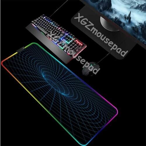 XGZ Technology Fashion Custom Large RGB Gaming Mouse Pad Black Precision Lock Edge Computer Table Mat Speed Rubber Non-slip Xxl
