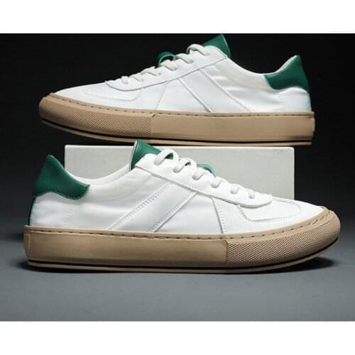 Comfort Sneakers Male Spring Footwear Casual Vulcanized Sneakers Man Leather White Shoes 2021 New Shoes Man