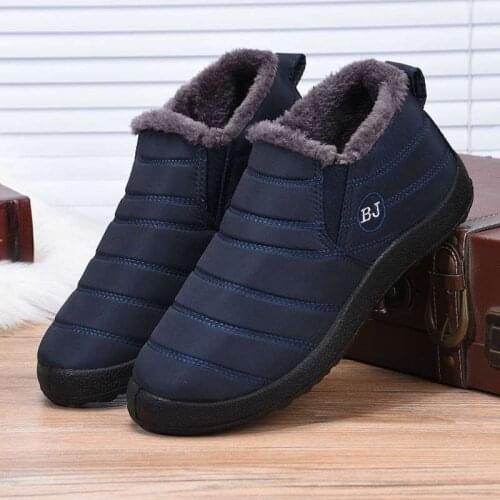 Hot Sale Men Casual Snow Boots Warm Plush Men Winter Boots Cotton Shoes Waterproof Male Ankle Boots Unisex botas nieve hombre