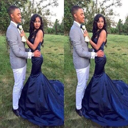 NEW 2020 Strapless Prom Dresses Elastic Satin With Pink Sweep Train Mermaid Formal Evening Dresses Evening Gowns