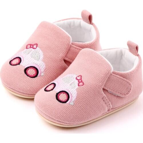 New Autumn Newborn Baby Shoes Cotton non-slip rubber-soled Toddler Shoes Velcro Multicolor Baby Crib Shoes First Walkers