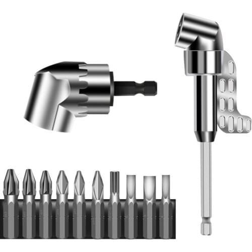 105 Degree Angle Screw Driver Socket Holder Adapter Adjustable Bits Nozzles for Screwdriver Bit Right Angle Head Hex Bit Socket