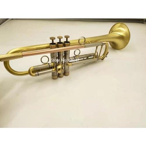 Professional Bb Trumpet Brass Plated Musical Instrument With Case Mouthpiece Free Shipping