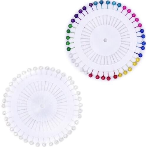 40/120/240/480Pcs Sewing Pins Straight Pins Head Pins Colorful White Round Pearl Head Dressmaking Quilting Pins for Crafts