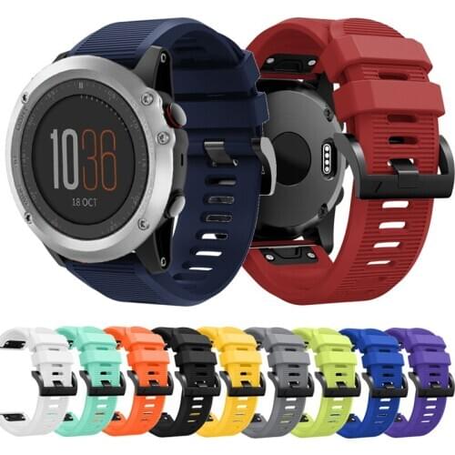 New 26mm Outdoor for Garmin Fenix 3 HR watch Band Sport Silicone wrist Strap Watchband Replacement bracelte watch