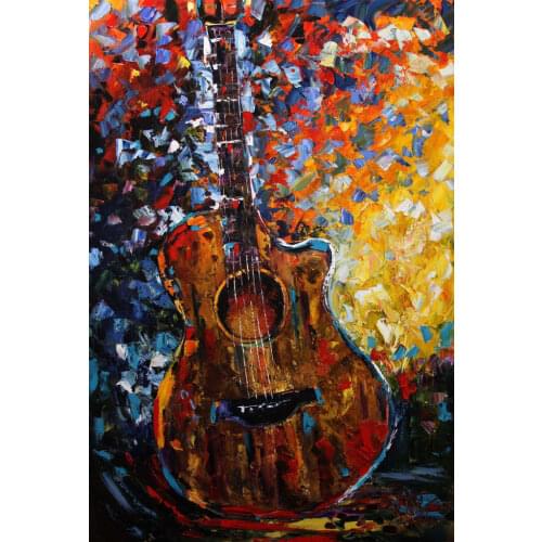 Hand Made Modern Abstract Oil Painting on Canvas Cutaway Under The Moon Wall Pictures Painting for Home Decor Artwork No Framed