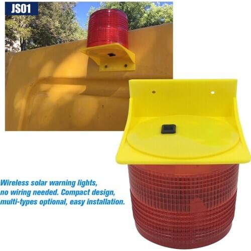 Solar Warning Lights 8pcs Leds Red Light Solar-powered Warning Lamps Obstruction Lamp/ Beacon Light/ Traffic Warning Lights