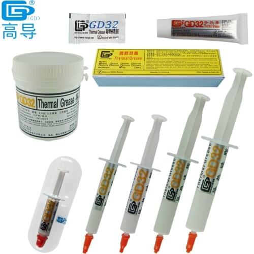 Net Weight 0.5/1/3/7/70/150 Grams GD32 Thermal Conductive Grease Paste Plaster Heat Sink Compound for CPU LED CN ST MB SSY SY