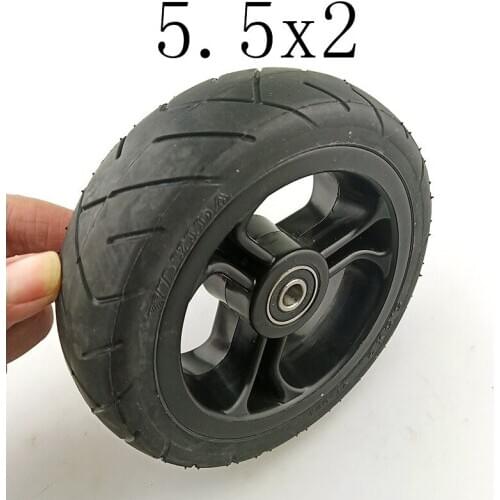 High Reputation Solid Wheel with Good Quality 5.5x2 for Fast Wheel F0,jackhot,Nes Carbon Fiber Scooter Solid Tire with Alloy Rim