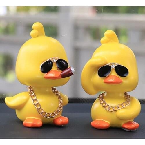 Shaking Head Duck Car Decoration Cute Shaking Head Duckling In The Car Creative Auto Interior Decoration Auto Ornament
