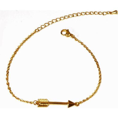 GORGEOUS TALE B082 The Hunger Games Jewelry Vintage One Direction Arrow Bracelets For Women Bracelets Gold Color Pulseras Mujer