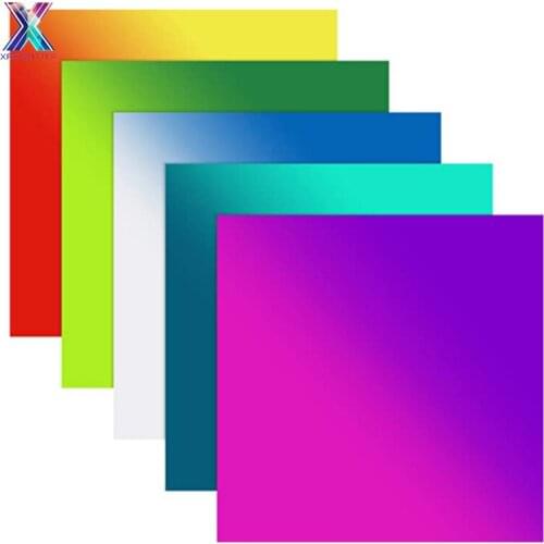 XFX HTV Cold/Hot Color Change 30.5x30.5cm Vinyl Clear To Adhesive Permanent Vinyl DIY Cut Self Adhesive Vinyl Films Stickers DIY