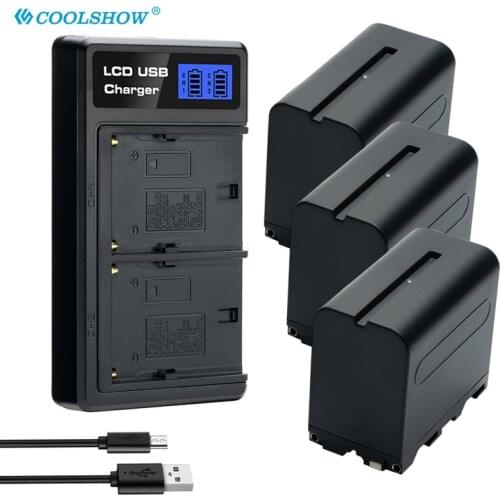 NP-F970 Battery Charger for Sony CCD-TRV58 CCD-TRV51 CCD-TR3300 CCD-TR3300 TR3000 Camera NP F970 NP F960 7800mAh