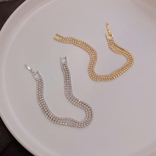 Fashion Exquisite Shining Zircon Box Chain Bracelet for Women Simple Temperament Party Jewelry Accessories Anniversary Gift