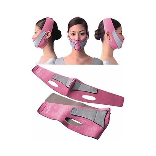 1pc Pink Facial Thin Face Mask Slimming Bandage Skin Care Belt Shape And Lift Reduce Double Chin Face Mask Face Thining Band