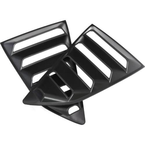 2pcs Car Side Rear Window Quarter Louver Side Vent Deflector Scoop Cover for Chevrolet Komaro 2016-2018 Black/Carbon Fiber Look