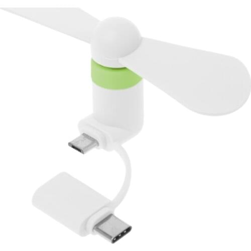 2in1 Type C Micro USB Mini Fan Cooler for Samsung Xiaomi Huawei HTC Cell Phone