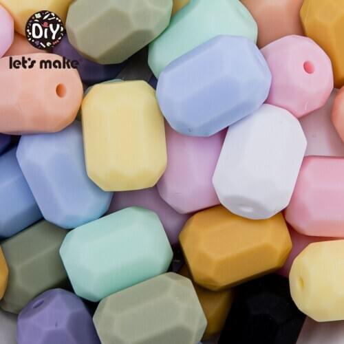 Lets Make 20PCS Irregular Silicone Beads Baby DIY Beads BPA Free Silicone Teether Beads Baby Chewable Beads Accessory