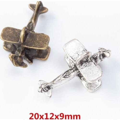 30 pieces of retro metal zinc alloy aircraft pendant for DIY handmade jewelry necklace making 7634