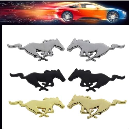 3D Premium Running Horse pony car Hood Fender trunk Rear Bonnet Nameplate Decal Emblem Badge Sticker for Mustang Shelby GT