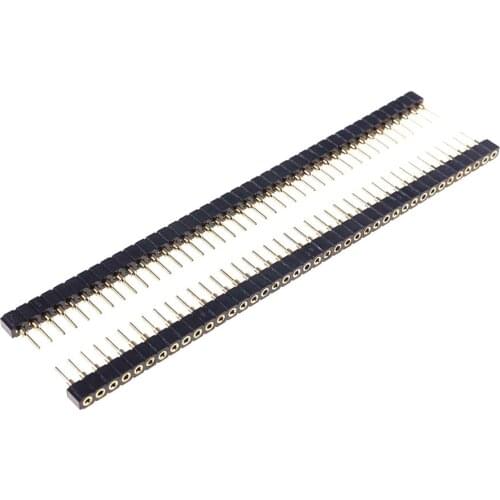 5pcs 1x40P Single Row 40 Pin 2.0 mm Round Female Pin Header gold plated machined SIP 1x40 Pin IC Socket 3.0 Amps