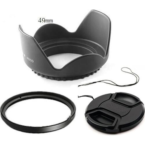 62mm 62 mm Flower Lens Hood +UV Filter +Lens Cap for Pentax 18-135,18-250 for canon nikon 62mm lens DSLR