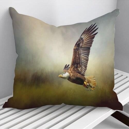 American Bald Eagle Art Throw Pillows Cushion Cover On Sofa Home Decor 45*45cm 40*40cm Gift Pillowcase Cojines Dropshipping