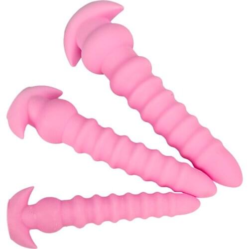 Pink Tower Butt Plug Liquid Silicone Anal Plug Soft Anus Big Beads Vagina Anal Dilator Prostata Massage Adult Sex Toys Men Women