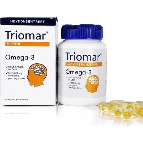 Free Shipping Tar Vare Pa Hjernen Omega-3 80 Pcs
