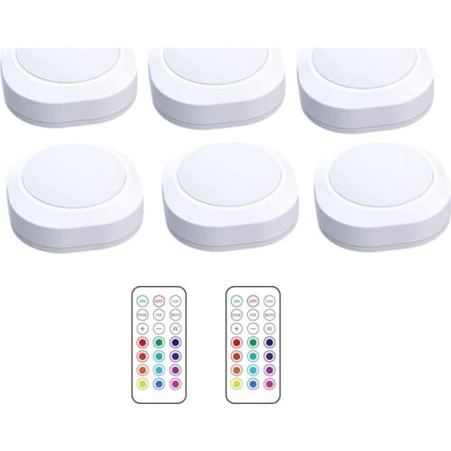 GTBL Wireless Remote Control Night Light RGB 13 Color Atmosphere Lamp LED Wall Lights Decoration for Home Cabinet Bedroom
