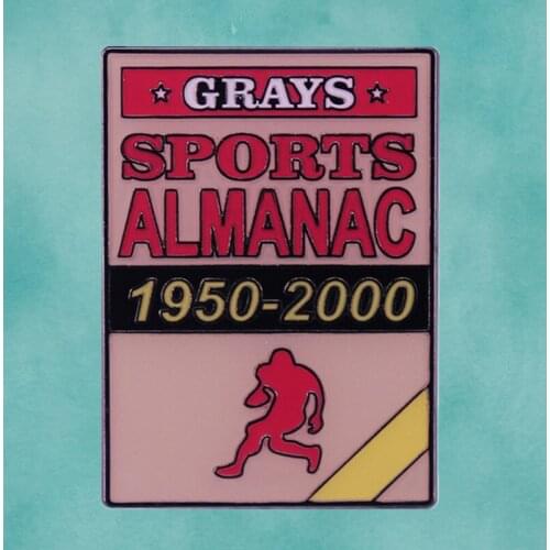 Back To The Future Marty Mcfly Movie Prop Replica enamel pin Complete Sports Statistics 1950-2000 brooch jewelry